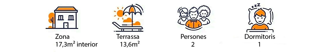 
 acces directe a dormitori i bany