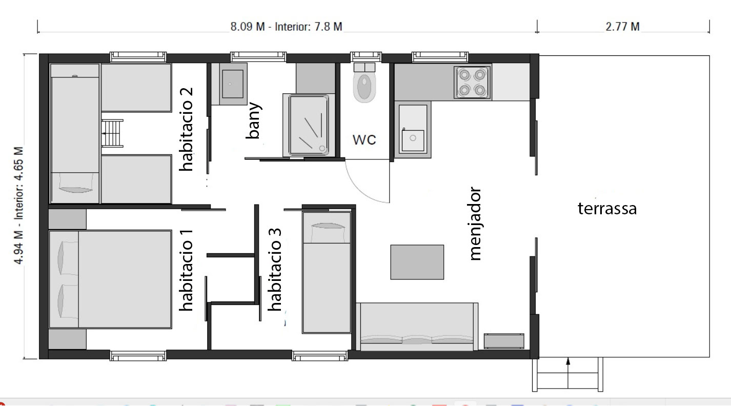 
 pla 6 a 7 persones posible